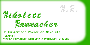 nikolett rammacher business card